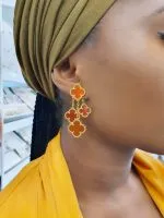 Triple Petal Earrings - Image 4