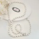 Y Drop Pearl Necklace