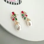 Multi Pearl Drop Earrings - Image 2