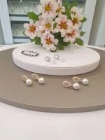 Pearl Dangle Loop Earrings