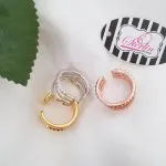 Triple Curve Stone Ring