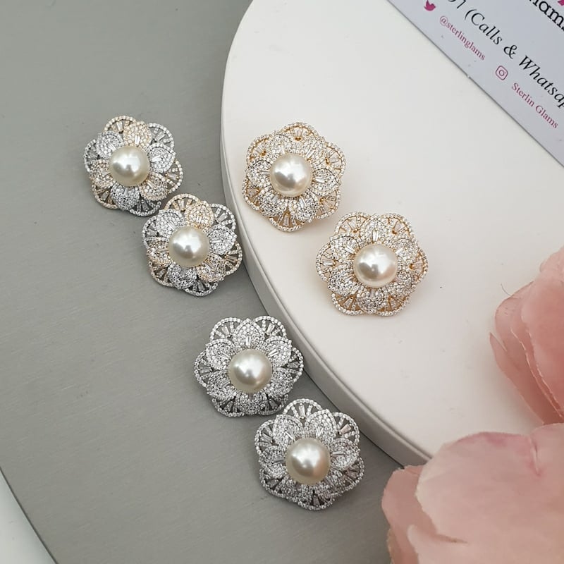 3012645 Pearl Bloom Earrings - Image 1