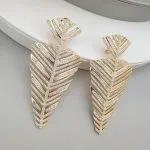 Prong Leaf Earrings - Image 3