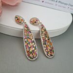 Long drop Prong Earrings