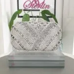 Silver Crystal Clutch