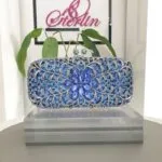 Blue Silver Clutch