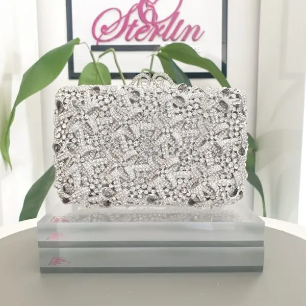 Cross Bow Crystal Clutch