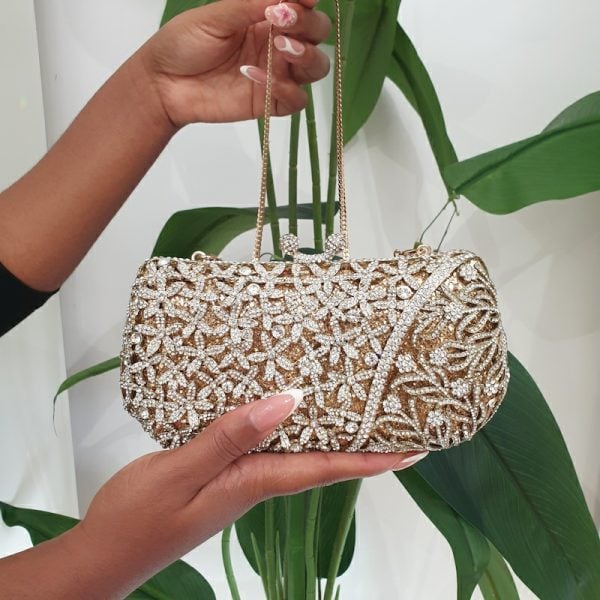 Golden Crystal Clutch