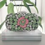 Greenpink Crystal Clutch