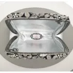 Silver Black Crystal Clutch - Image 2