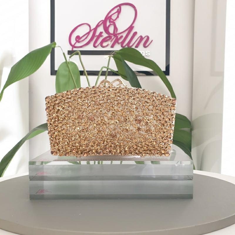 3032219 (5) Shimmer Crystal Clutch - Image 1