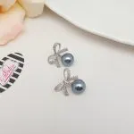 Ribbon n Pearl Earrings - Image 2