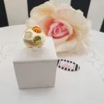 Triple Stone Halo Ring