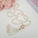 Crown Pearl Drop Necklace - Image 2