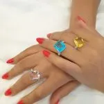Stone Square Ring