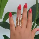 Gold Stone Edge Ring