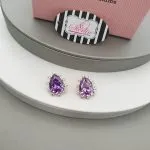 Gold Stone Earrings - Image 4