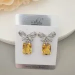 Stone Bow Earrings - Image 8