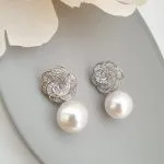 Pearl Flower Earrings - Image 3