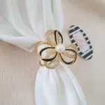 Gold Pearl Scarf Holder - Image 2