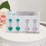 Obsidian Heart Earring