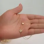 Double Line Heart Necklace