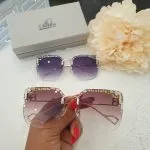 Crystal Rimless Sunglasses - Image 3