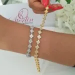 Half Stoned Link Bangle