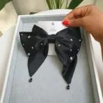 Stoned Bow Hair Clip - Image 2