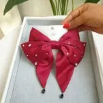 Stoned Bow Hair Clip - Image 3