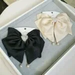 Pearl Bow Hair Clip