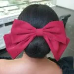Stoned Bow Hair Clip