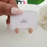 Gold Shield Earring - Image 2