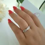 Gold Stoned Band Ring - Image 3