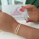 Prong Stone Cut Bangle