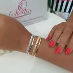 Prong Stone Cut Bangle - Image 2