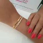 Prong Stone Cut Bangle - Image 3