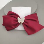 Pearl Drop Bow Hair Clip
