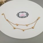 Gold Hearts Double Layer Bracelet