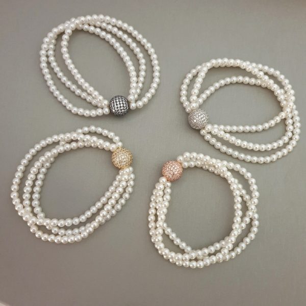 Elasticated Stone Ball Bracelet