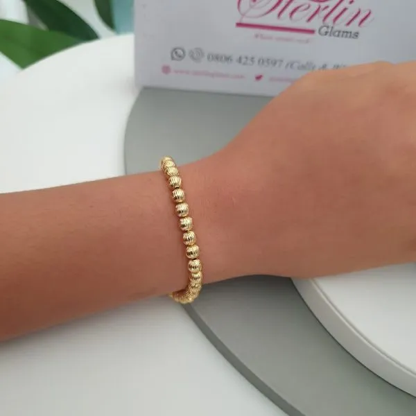 6MM Gold Ball Bracelet
