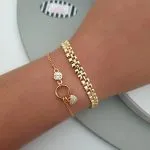 Gold Slim Chub Bracelet - Image 2