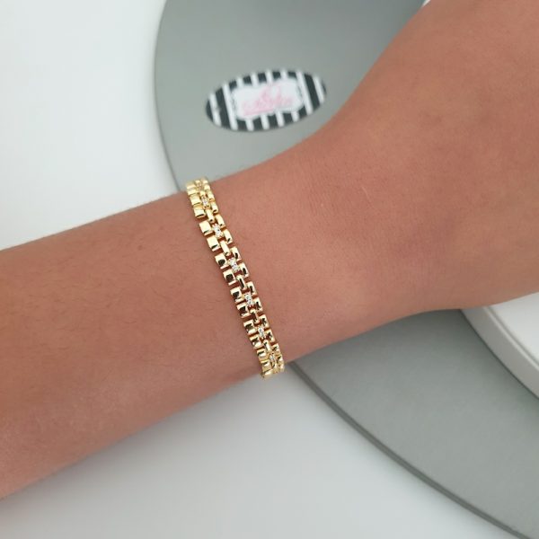Gold Slim Chub Bracelet