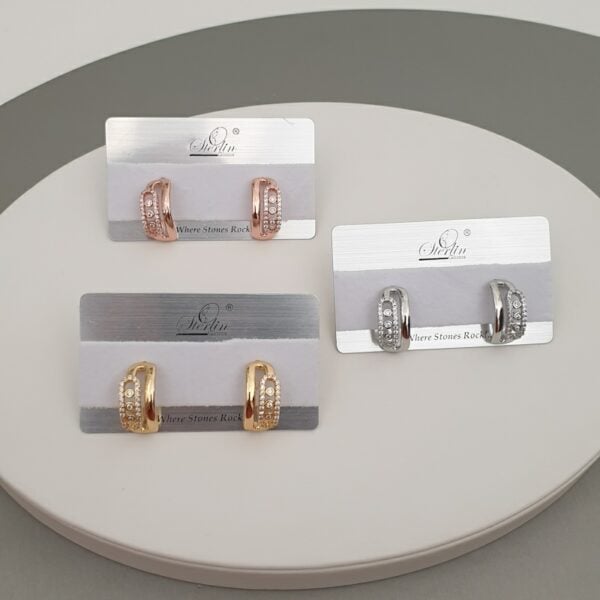 Curved Stone Earring