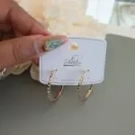 Stone Hoop Earring