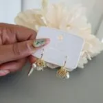 Gold Rose Petal Earring
