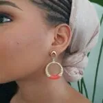 Coral Hoops Earring - Image 2