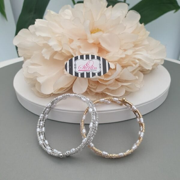 Crystal Petal Link Bangle