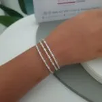 Crystal Petal Link Bangle - Image 4