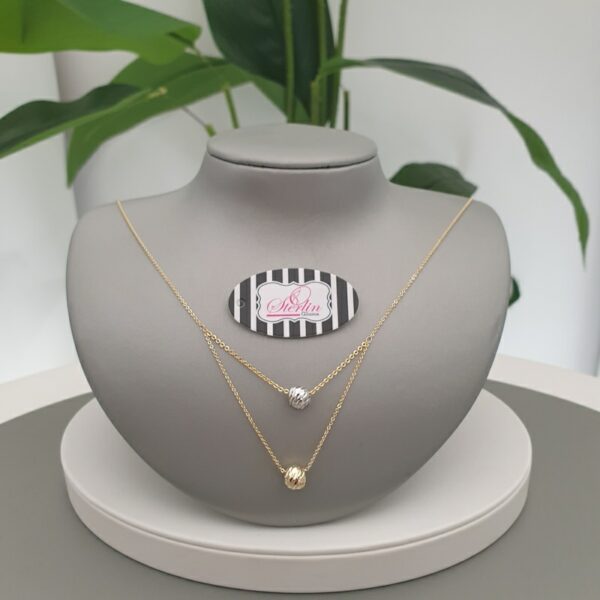 2Tone Ball Drop Necklace
